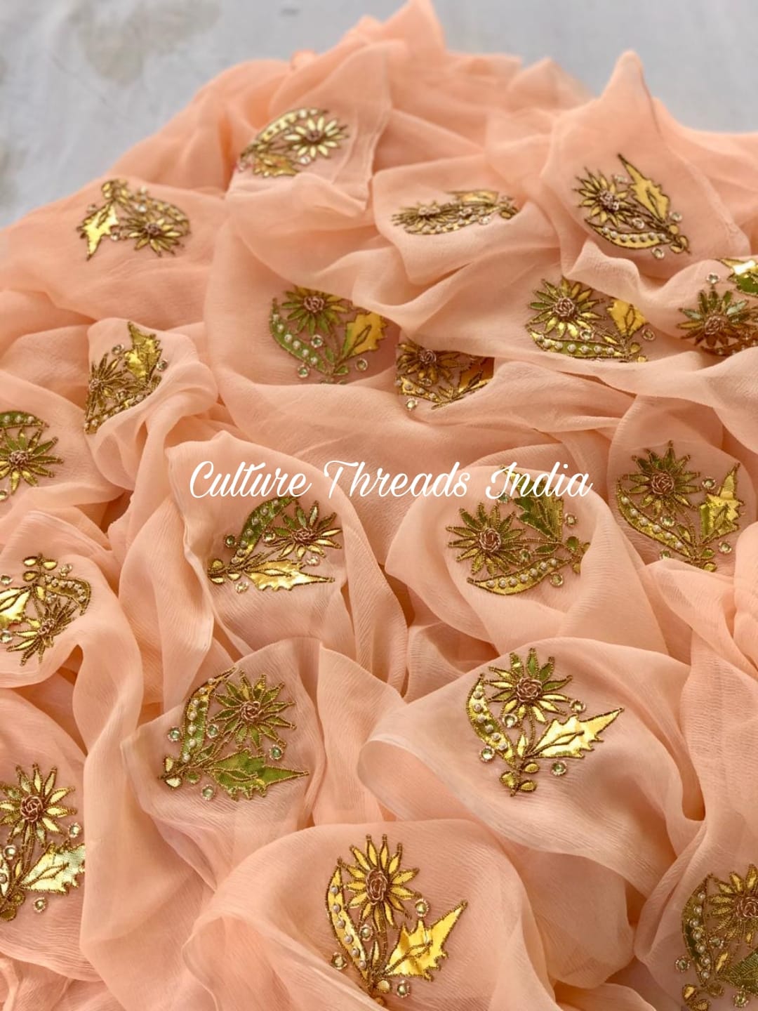 Sand Dune Zardosi Bloom Saree