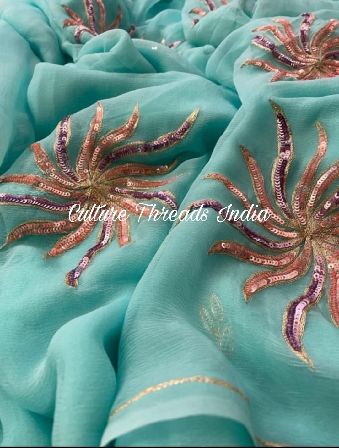 Blue Horizon Chakra Saree