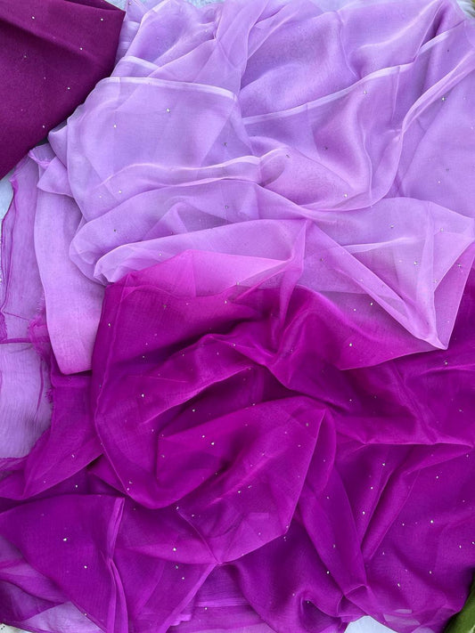 Purple Haze Mukaish Saree