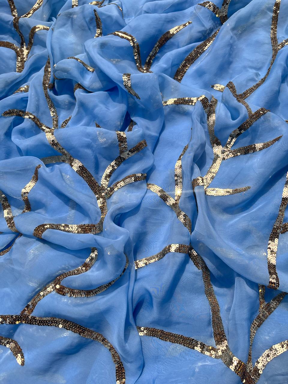 Deep Sea Shimmer Saree