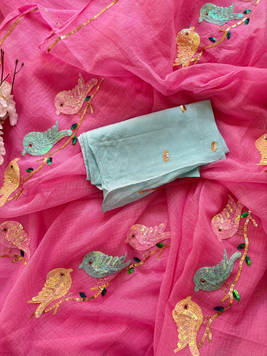 Kota Doria Feather Whisper Saree