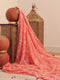 Peach Gulbahaar Sequin Jaal Saree