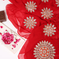 Red Gotapatti Saree