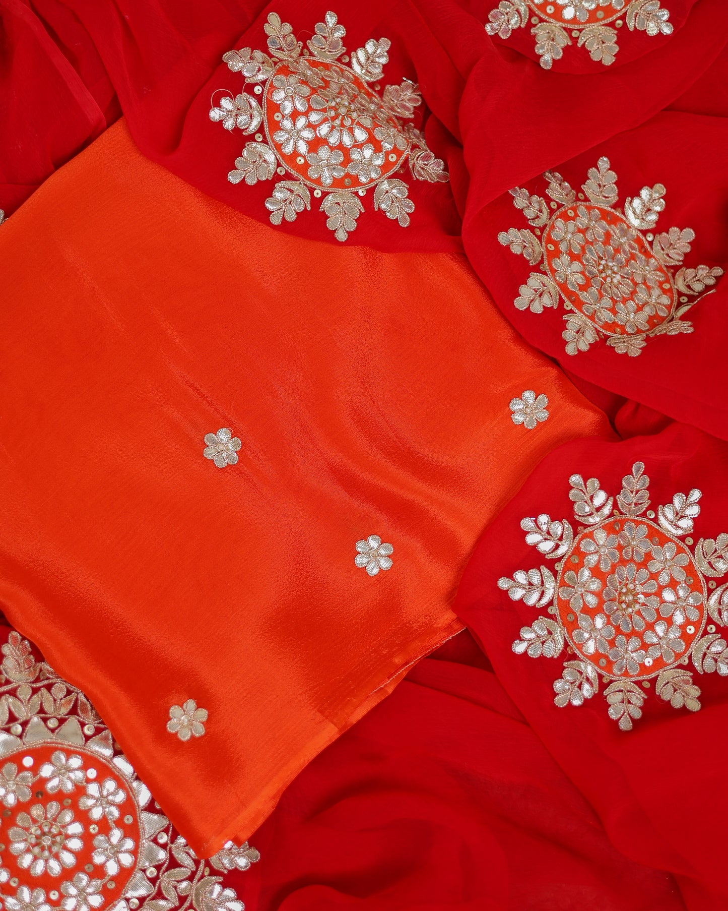 Red Gotapatti Saree