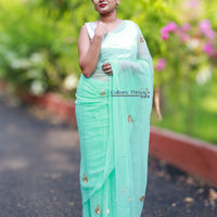 Pistachio Bloom Saree
