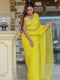 Sunshine Radiance Scalloped Border Saree