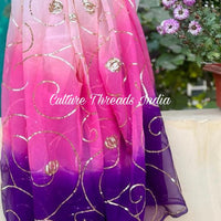 Royal Pink And Purple Veil Saree