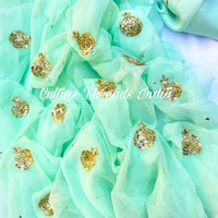Pistachio Bloom Saree