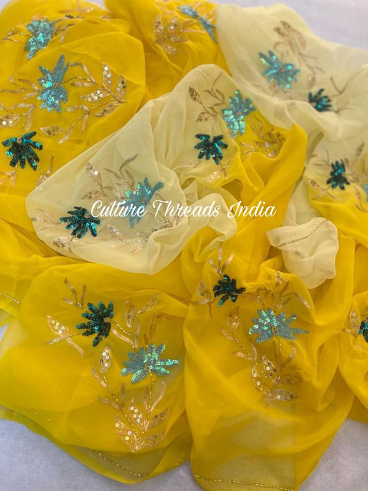 Sunlit Blossom Saree