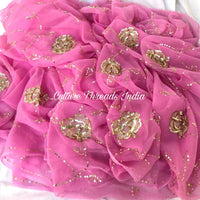 Bubblegum Rose Jaal Saree
