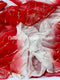 Red Velvet Gleam Sequin Stripes Saree