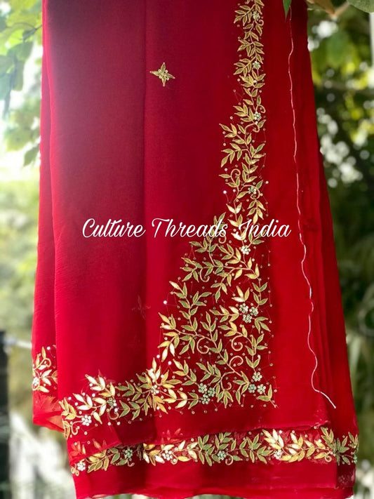 Ruby Radiance Saree
