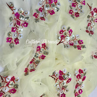Off-White Floral Whispers Saree
