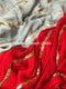 Silver Ruby Stripes Saree