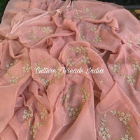 Creamy Nude Cut Daana Saree