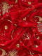 Peacock Art Red Saree