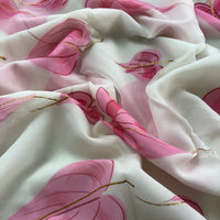 Petal Harmony Handpainted Saree