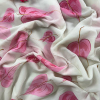 Petal Harmony Handpainted Saree