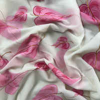 Petal Harmony Handpainted Saree