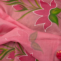 Lotus Dream Kota Doria Handpainted Saree