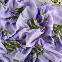 Lavender Bliss Hand painted Saree