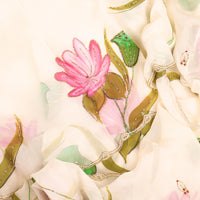 Lotus Noor Organza Handpainted Saree