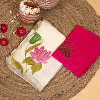 Lotus Noor Organza Handpainted Saree