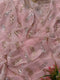 Pink Leafy Lace Saree