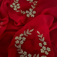 Red Cutdaana Saree
