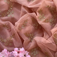Creamy Nude Cut Daana Saree