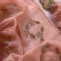 Creamy Nude Cut Daana Saree