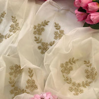 Frosty Pearl Cutdana Saree