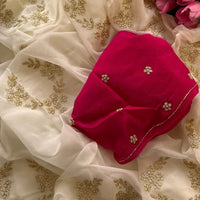 Frosty Pearl Cutdana Saree
