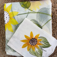 Sunflower Hand Painted Saree