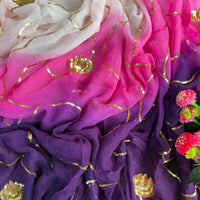 Royal Pink And Purple Veil Saree