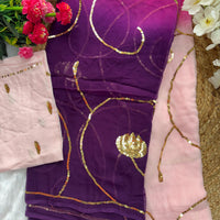 Royal Pink And Purple Veil Saree