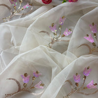 Lotus Bloom Cream Saree